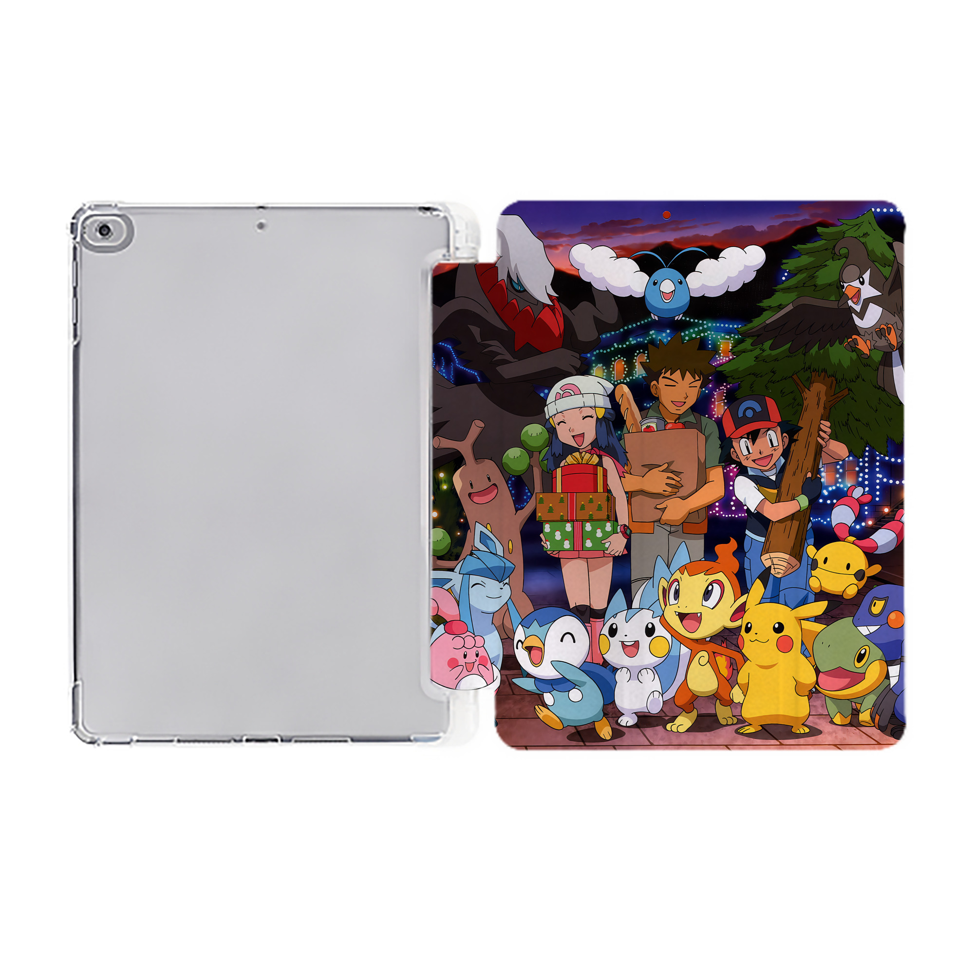 （画像用） ポケットモンスター Pokémon IPad ケース ペン収納付き 三つ折りスタンド PUレザー×シリコン 対応機種9.5/10.5/10.9インチ